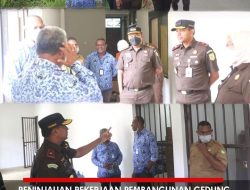 Wakajati Papua Barat beserta Aspidum dan Asintel meninjau pekerjaan pembangunan gedung Balai Rehabilitasi Penyalahgunaan Narkotika, Psikotropika dan Zat Terlarang