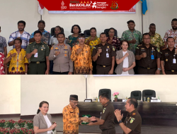 Wakil Kepala Kejaksaan Tinggi Papua Barat melaksanakan kunjungan kerja di Pemerintah Daerah Kabupaten Teluk Bintuni, dengan agenda Sosialisasi Peran Kejaksaan Republik Indonesia Dalam Pencegahan dan Pemberantasan Korupsi