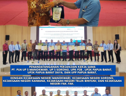 Penandatangan Perjanjian Kerjasama antara Unit Pelaksana Perseroan Terbatas Perusahaan Listrik Negara Persero Unit Induk Wilayah Papua dan Papua Barat dan PT. PLN Persero Unit Pembangunan Maluku dan Papua dengan Kejaksaan Negeri Se-Papua Barat