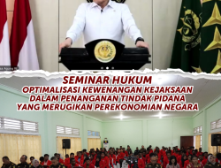 Jaksa Agung ST Burhanuddin secara Virtual menjadi keynote speaker, dalam Seminar Nasional dengan topik “Optimalisasi Kewenangan Kejaksaan Dalam Penanganan Tindak Pidana yang Merugikan Perekonomian Negara”