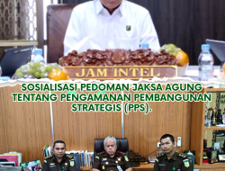 Jaksa Agung Muda Intelijen melakukan rtempat diruang vicon Jaksa Agung Muda Intelijen (JAM Intel), Dr. Amir Yanto, S.H., M.H melakukan Sosialisasi Pedoman Jaksa Agung tentang Pengamanan Pembangunan Strategis (PPS) secara virtual kepada seluruh Kepala Kejaksaan Tinggi, Kepala Kejaksaan Negeri dan Kepala Cabang Kejaksaan Negeri, Kepala Seksi PPS dan Kasi Intel se Indonesia