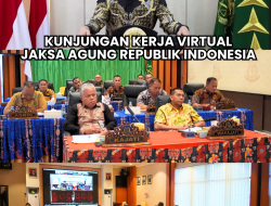 Jaksa Agung ST Burhanuddin memberikan pengarahan dalam Kunjungan Kerja Virtual.