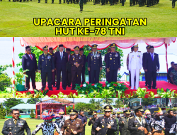 Kajati Papua Barat mengikuti Upacara Peringatan HUT ke-78 TNI bertempat di Kodam XVIII Kasuari.