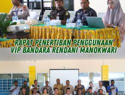 Kasubag Protokol Kajati Papua Barat mengikuti kegiatan Rapat Penertiban Pengguna VIP Bandar Udara Rendani Manokwari.