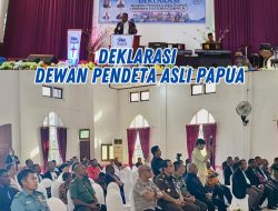 Kajati Papua Barat Diwakili Asisten Pengawasan mengikuti kegiatan Deklarasi Dewan Pendeta Asli Papua yang dilangsungkan di Gedung GKAI Bait El-Sowi