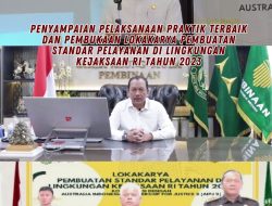 Wakil Jaksa Agung Dr. Sunarta membuka membuka giat Penyusunan Rancangan Standar Pelayanan pada Kejaksaan Agung