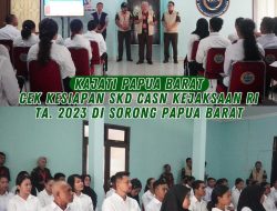 Kajati Papua Barat Cek kesiapan pelaksanaan tes SKD CASN Kejaksaan RI TA 2023.