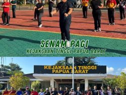 Senam Pagi Pegawai Kejaksaan Tinggi Papua Barat Jumat 17 November 2023