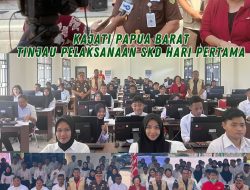 Kajati Papua Barat Meninjau pelaksanaan tes SKD CASN Kejaksaan RI TA 2023 Hari Pertama.