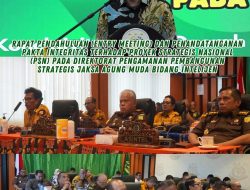 Kajati Papua Barat dan Jajaran Intelijen mengikuti Rapat Pendahuluan Entry Meeting secara Daring