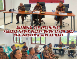 Wakajati Papua Barat laksanakan Supervisi dan Eksaminasi Perkara Tindak Pidana Umum Tahun 2023 di Kejaksaan Negeri Kaimana