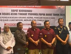 Rapat Koordinasi Tim Pengawasan Orang Asing (TIMPORA) Tingkat Provinsi Papua Barat Tahun 2024.