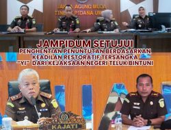 Jaksa Agung RI melalui Jaksa Agung Muda Tindak Pidana Umum (JAM Pidum) menyetujui permohonan penghentian penuntutan berdasarkan keadilan restoratif, Tersangka Yanpit Inyomusi
