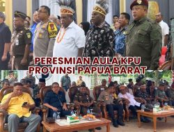 Kajati Papua Barat diwakili Koordinator Bidang Intelijen Jusak Elkana Ayomi, S.H., M.H., menghadiri Peresmian Aula KPU Provinsi Papua Barat ”Husni Kamil Malik”
