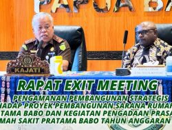 Kajaati Papua Barat Pimpin Rapat Exit Meeting terkait Pengamanan Pembangunan Strategis Proyek Pembangunan Sarana Rumah Sakit Pratama Babo dan kegiatan pengadaan Prasarana Rumah Sakit Pratama Babo Tahun Anggaran 2023