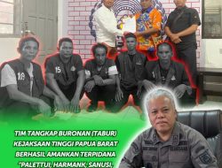 Tim  Tangkap Buronan (Tabur) Kejaksaan Tinggi Papua Barat setelah berkoordinasi dengan Kejaksaan Agung kembali berhasil  mengamankan para Buronan yang masuk dalam Daftar Pencarian Orang (DPO) asal Kejaksaan Negeri Fakfak