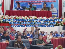 Asisten Pengawasan menghadiri Rapat Koordinasi Musyawarah Kerja Kepala Sekolah SMA dan SMK Se-Papua Barat Tahun 2024