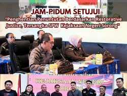 JAM-Pidana Umum Setujui Penghentian Penuntutan Berdasarkan Restorative Justice, Tersangka “SPW” Kejaksaan Negeri Sorong
