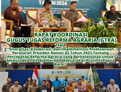 Aspidsus diwakili Kasi C Bidang Intelijen Kejati Papua Barat Menghadiri Kegiatan Rapat Koordinasi Gugus Tugas Reforma Agraria (GTRA)