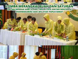 Acara Lomba Merangkai Buah dan Sayuran Dalam Rangka Hari Ulang Tahun XXIV Ikatan Adhyaksa Dharmakarini Wilayah Papua Barat Tahun 2024