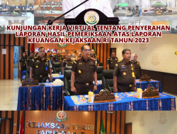 Wakajati Papua Barat Beserta Jajaran Mengikuti Kunjungan Kerja Virtual Dengan Kejaksaan Agung Tentang LHP