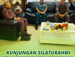 Kunjungan Silaturahmi Kepala Oditurat Militer IV-21 Manokwari Dengan Kepala Kejaksaan Tinggi Papua Barat