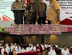 Asisten Intelijen Kejati Papua Barat Menghadiri Kegiatan Pembukaan Pelatihan Bersama Peningkatan Kemampuan Aparat Penegak Hukum dan Auditor Pemerintah Dalam Penanganan Perkara Tindak Pidana Korupsi di Provinsi Papua Barat