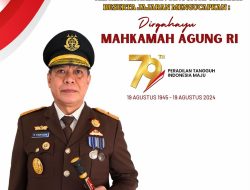 KAJATI PAPUA BARAT BESERTA JAJARAN MENGUCAPKAN : DIRGAHAYU MAHKAMAH AGUNG REPUBLIK INDONESIA KE- 79 TAHUN DENGAN TEMA “PERADILAN TANGGUH INDONESIA MAJU”