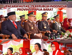 KAJATI PAPUA BARAT BESERTA JAJARAN MENGHADIRI UPACARA DETIK-DETIK PROKLAMASI KEMERDEKAAN INDONESIA KE-79 DAN PENGIBARAN BENDERA MERAH PUTIH DI PROVINSI PAPUA BARAT