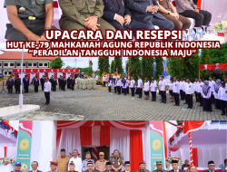 KAJATI PAPUA BARAT MENGHADIRI UPACARA DAN RESEPSI HUT KE- 79 MAHKAMAH AGUNG RI DENGAN TEMA “PERADILAN TANGGUH INDONESIA MAJU”