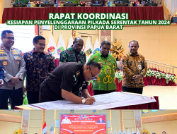 RAPAT KOORDINASI KESIAPAN PENYELENGGARAAN PILKADA SERENTAK TAHUN 2024 DI PROVINSI PAPUA BARAT