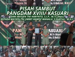 KAJATI PAPUA BARAT MENGHADIRI PISAH SAMBUT PANGDAM XVIII/KASUARI