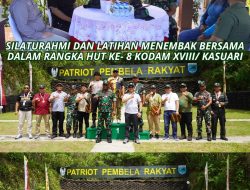 LATIHAN MENEMBAK BERSAMA DALAM RANGKA HUT KODAM XVIII/KASUARI KE- 8