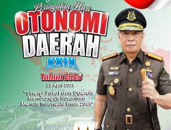 KAJATI PAPUA BARAT BESERTA JAJARAN MENGUCAPKAN SELAMAT MEMPERINGATI OTONOMI DAERAH KE-29 TAHUN