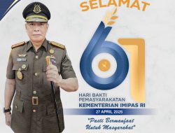 KAJATI PAPUA BARAT BESERTA JAJARAN MENGUCAPKAN SELAMAT HARI BAKTI PEMASYARAKATAN KEMENIMIPAS RI KE- 61 TAHUN