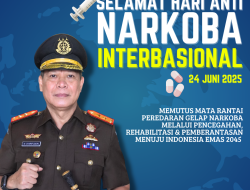 KAJATI PAPUA BARAT BESERTA JAJARAN MENGUCAPKAN “SELAMAT HARI ANTI NARKOBA INTERNASIONAL TAHUN 2025”