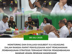 Monitoring dan Evaluasi Kasubdit IV.A pada Jamintel Kejagung di Kejati Papua Barat