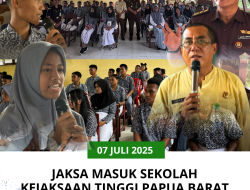 Tim Penkum Melaksanakan Jaksa Masuk Sekolah (JMS) di SMA 3 Manokwari