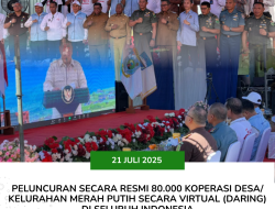 Peluncuran Secara Resmi 80.000 Koperasi Desa/ Kelurahan Merah Putih Secara Virtual (Daring) di SP 3 Manokwari