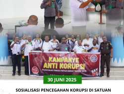 Bidang Intelijen Kejati Papua Barat Melaksanakan Sosialisasi Pencegahan Korupsi di Satuan Pendidikan dan Pengecekan serta Berkoordinasi terkait Program Revitalisasi di Satuan Pendidikan