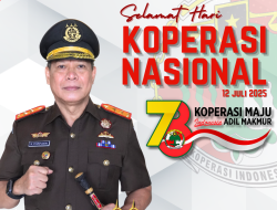 Kajati Papua Barat beserta jajaran mengucapkan “Selamat hari Koperasi Nasional ke- 78”