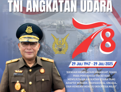 Kajati Papua Barat Beserta Jajaran Mengucapkan “Selamat Hari Bhakti TNI Angkatan Udara ke- 78 Tahun 2025”