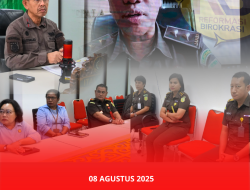 Tim WBK pada Kejati Papua Barat mengikuti Meeting ZI WBK bersama PAN-RB dan Karo Cana pada JAMBIN Kejagung