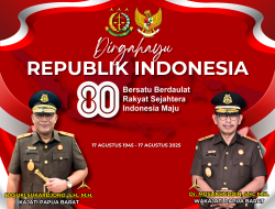 Keluarga Besar Kejaksaan Tinggi Papua Barat Mengucapkan “Dirgahayu Kemerdekaan Republik Indonesia Ke- 80”