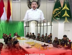 Plh. Kajati Papua Barat beserta Jajaran Mengikuti Rapat Zoom Evaluasi Capaian Kinerja Semester I Kejaksaan RI Tahun 2025