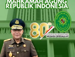 Kajati Papua Barat Beserta Jajaran Mengucapkan “Dirgahayu Mahkamah Agung Ke- 80”