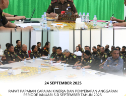 Rapat Capaian Kinerja dan Penyerapan Anggaran Periode Januari s.d. September 2025 pada Kejaksaan Tinggi Papua Barat