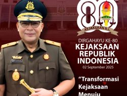 Kajati Papua Barat Beserta Jajaran Mengucapkan Dirgahayu Ke- 80 Tahun Kejaksaan Republik Indonesia 02 September 2025
