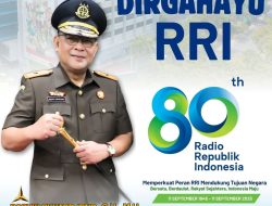 Kajati Papua Barat Beserta Jajaran Mengucapkan Selamat Hari Ulang Tahun Radio Repubik Indonesia (RRI) Ke- 80 Tahun