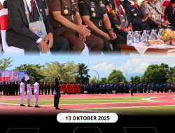 Plh. Kajati Papua Barat menghadiri Upacara Bendera dalam rangka Hari Lahir Ulang Tahun Provinsi Papua Barat Ke- 26 Tahun 2025
